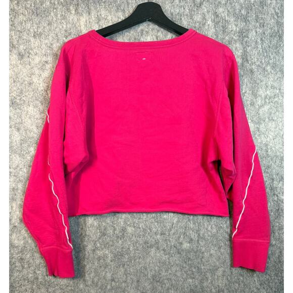 Rag & Bone Womens Pink Medium Cropped Long Sleeve Top FLAWED - Picture 3 of 8